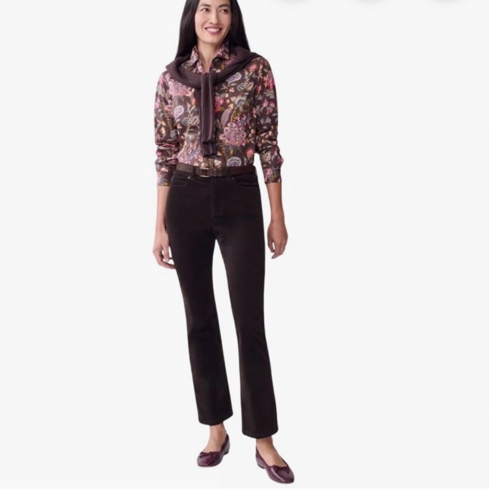 NWT J. McLaughlin Lenni Velvet Pant in Black size 14 reg $188